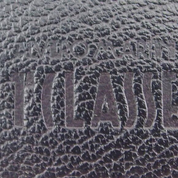 PRIMA CLASSE Two-fold wallet Map Beige PVC ?~ Leather Authentic USED - Picture 4 of 14